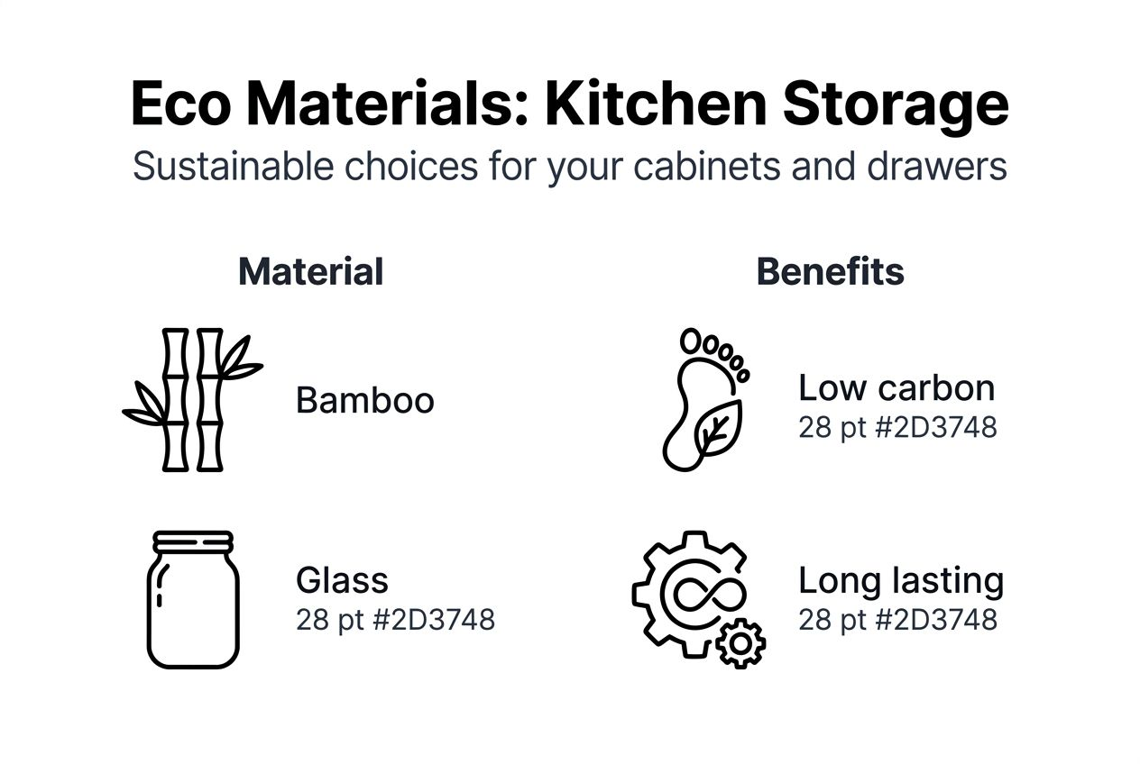 Infographic: eco-friendly kitchen organizing options