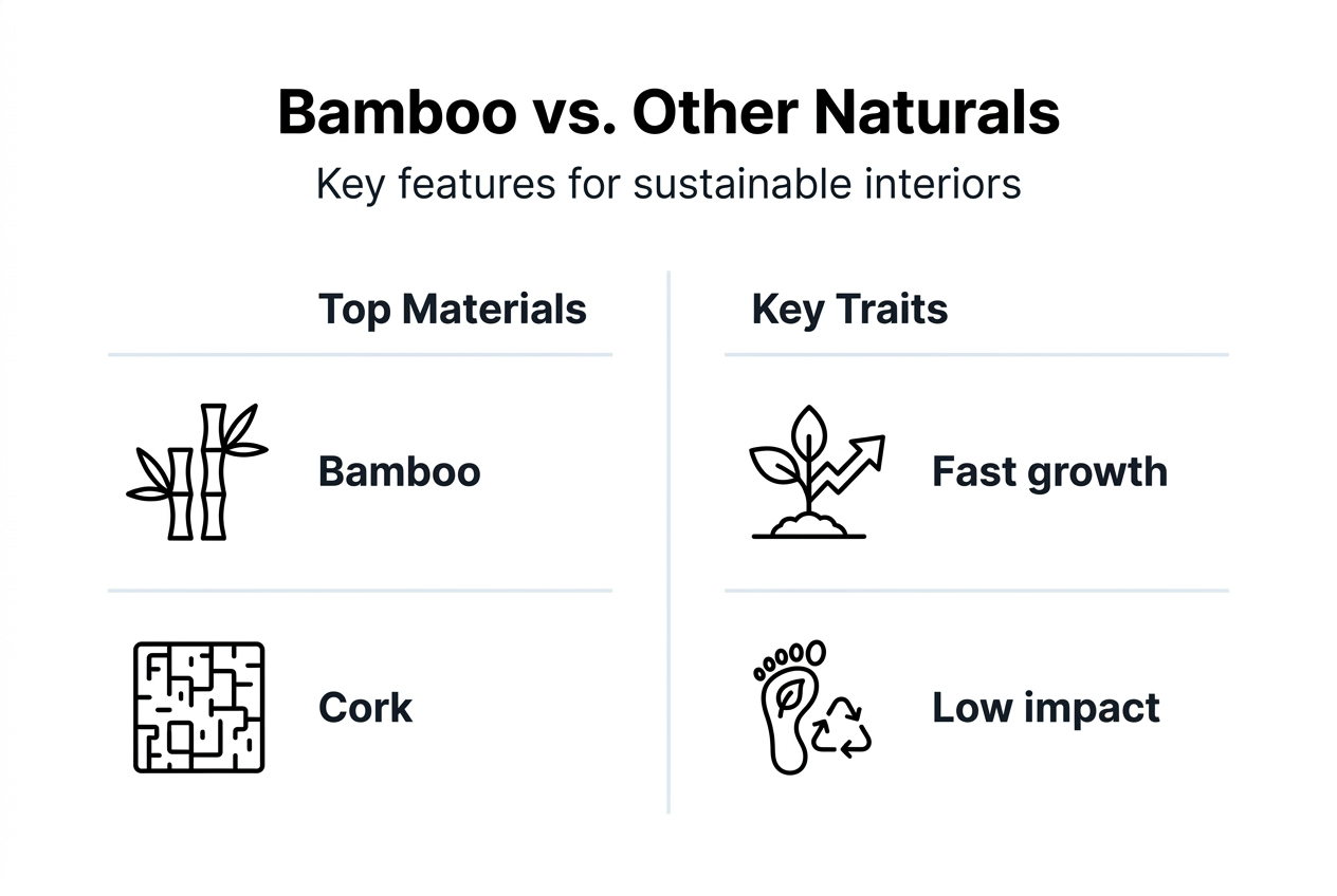 Infographic of bamboo and natural material traits