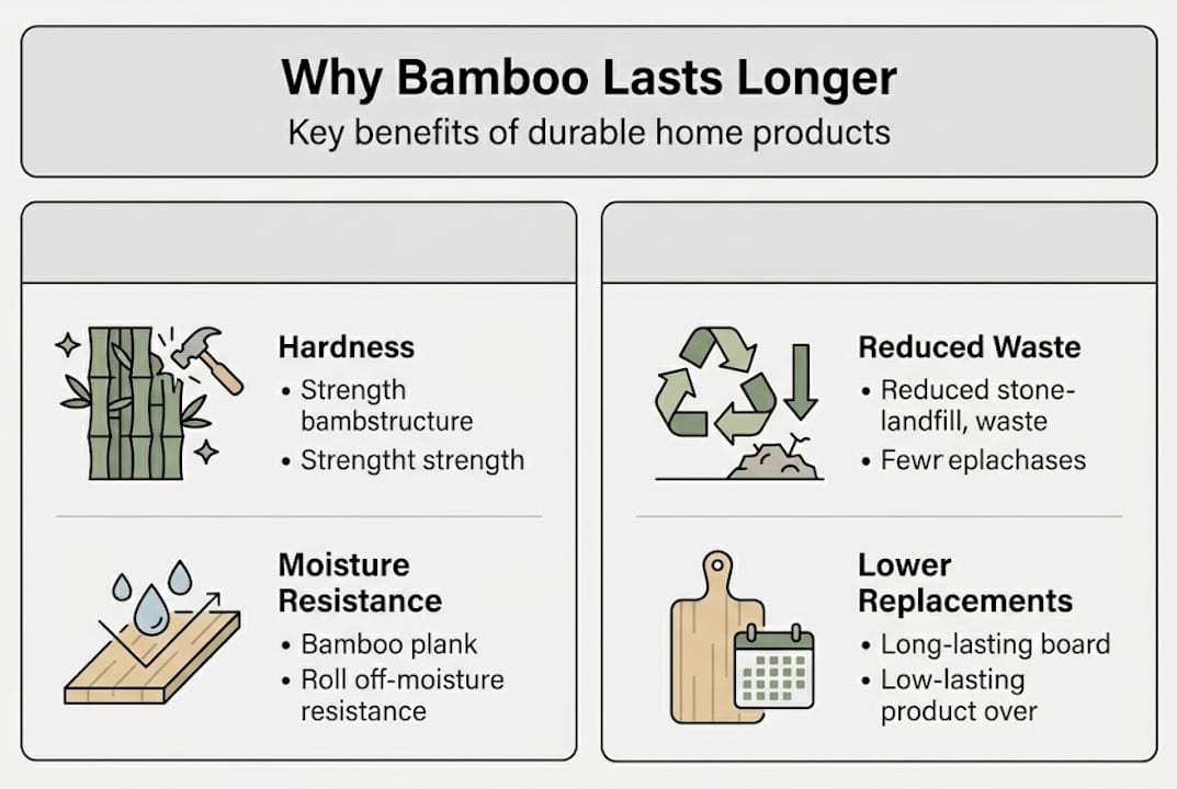 Infographic of bamboo durability and benefits
