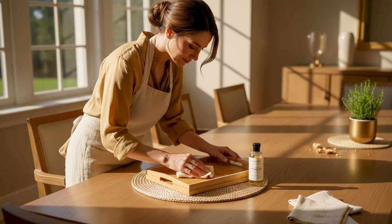Home cook oils bamboo serving tray