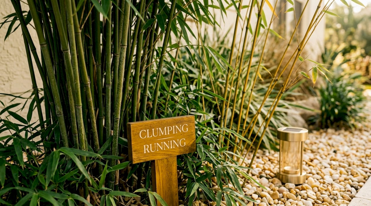 Comparison of clumping and running bamboo plants