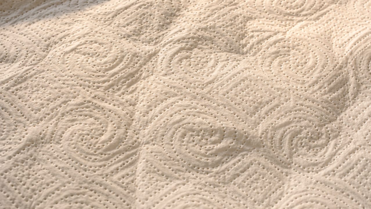 Macro paper towel embossed surface