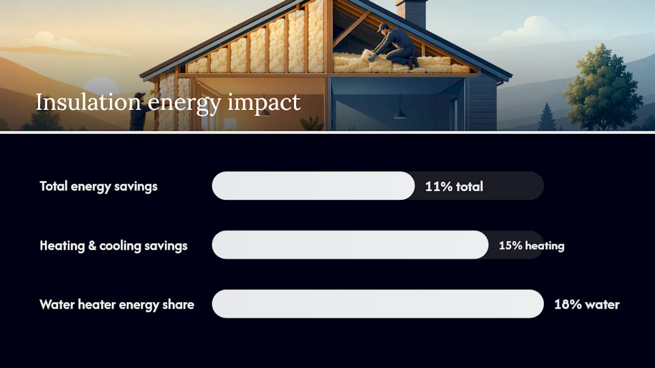 Energy savings comparison of insulation and weatherization