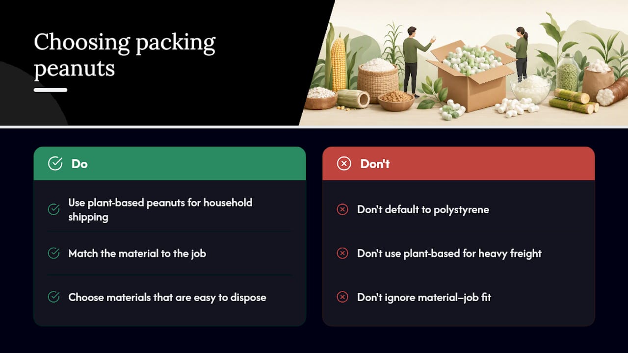 Our Take On Choosing Plant-Based Packing Material — overview diagram