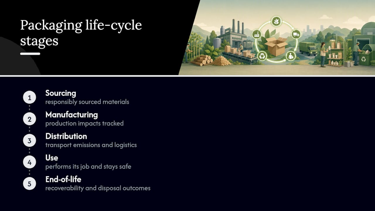 Five stages of packaging life cycle