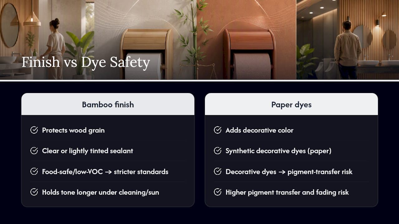 Color Fastness and Dye Safety on Bamboo Finishes — overview diagram