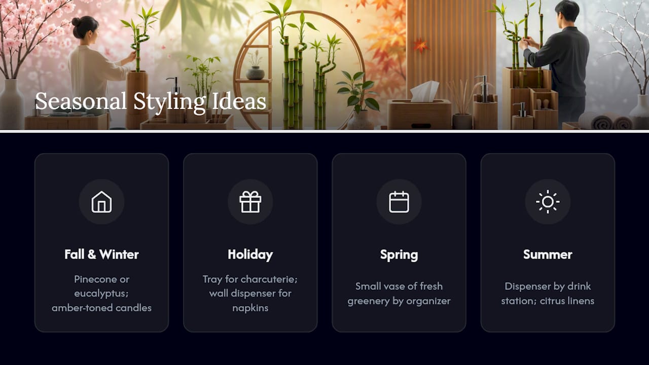 Seasonal Ways to Style Bamboo Through the Year — overview diagram