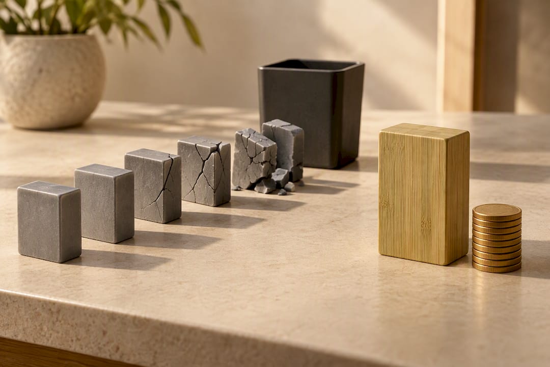 Illustration comparing durable and disposable materials