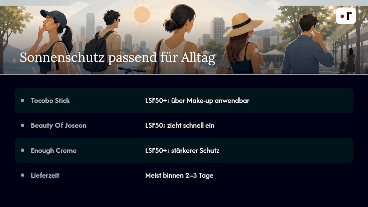 Sun protection that fits daily use — overview diagram
