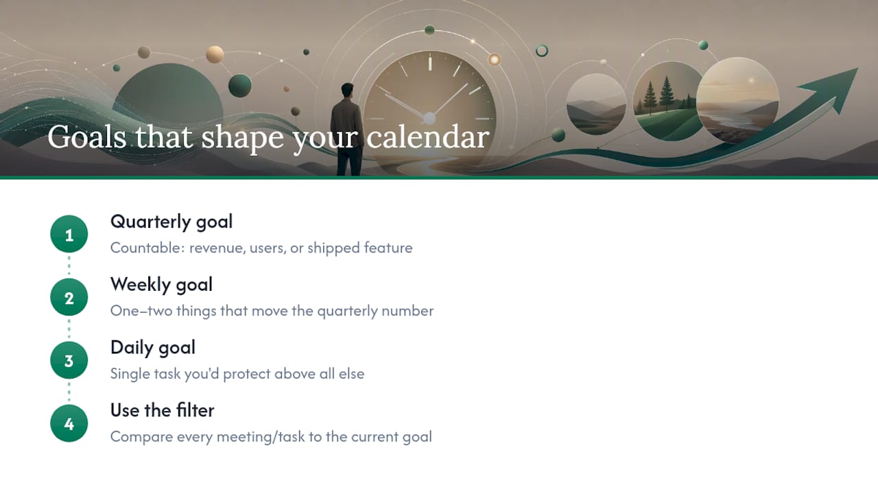How Do You Set Goals That Actually Shape Your Calendar? — overview diagram