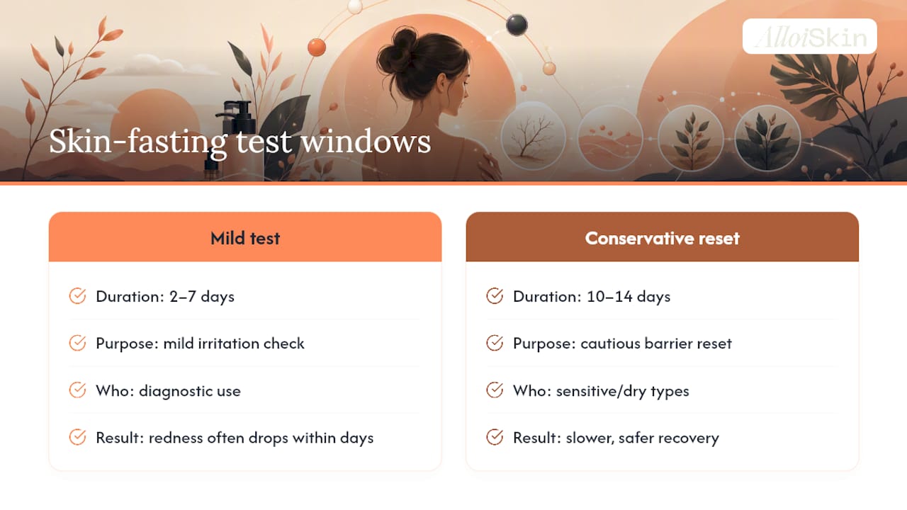 Two skin-fast testing windows compared