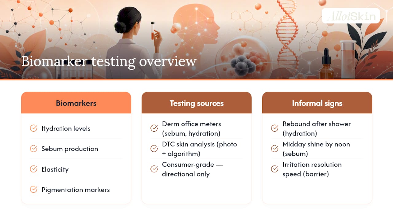 What Is Biomarker Testing for Skincare? — overview diagram