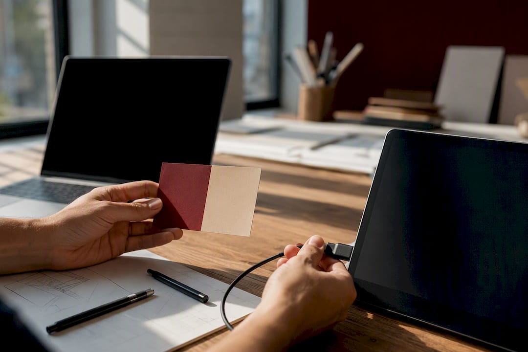 Hands linking notes and tasks manually