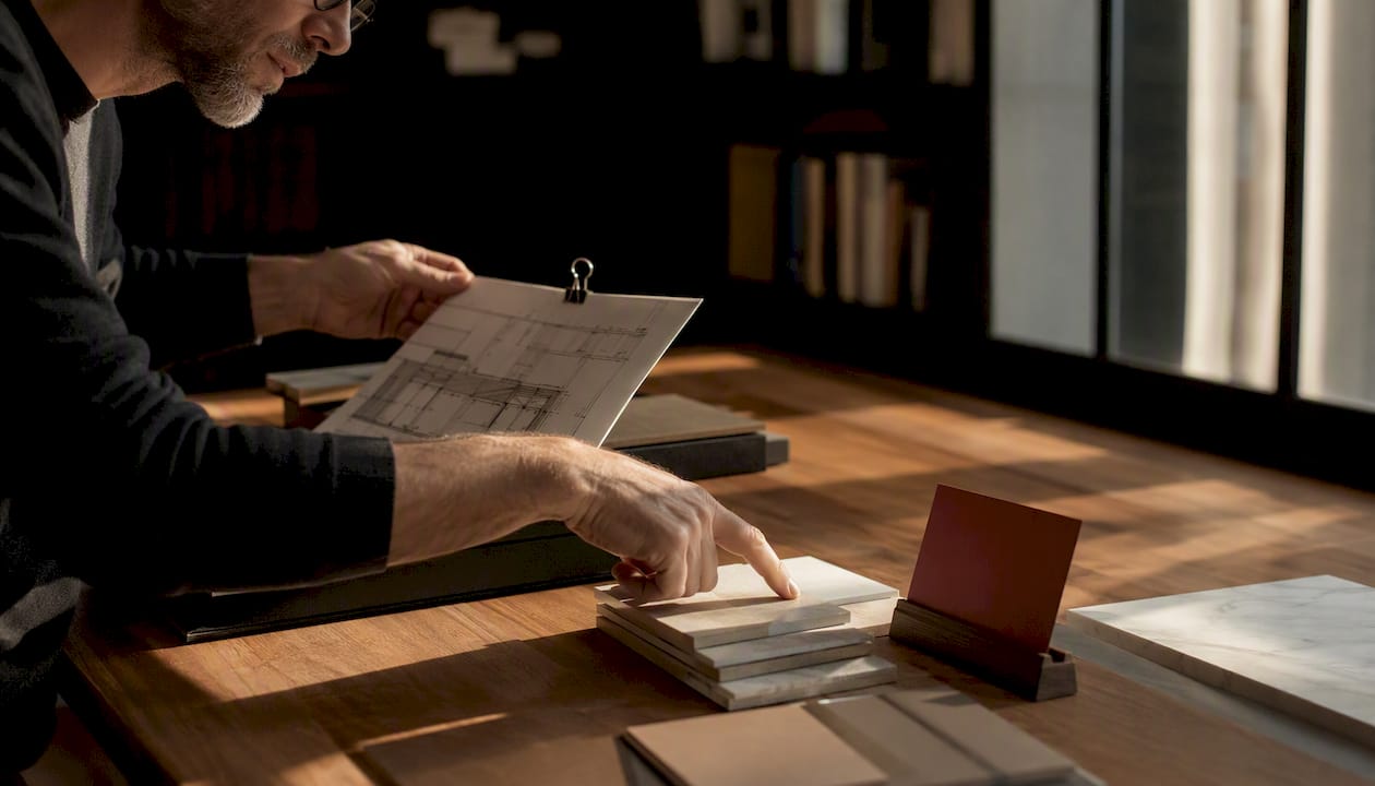 Architect tracing a design decision archive