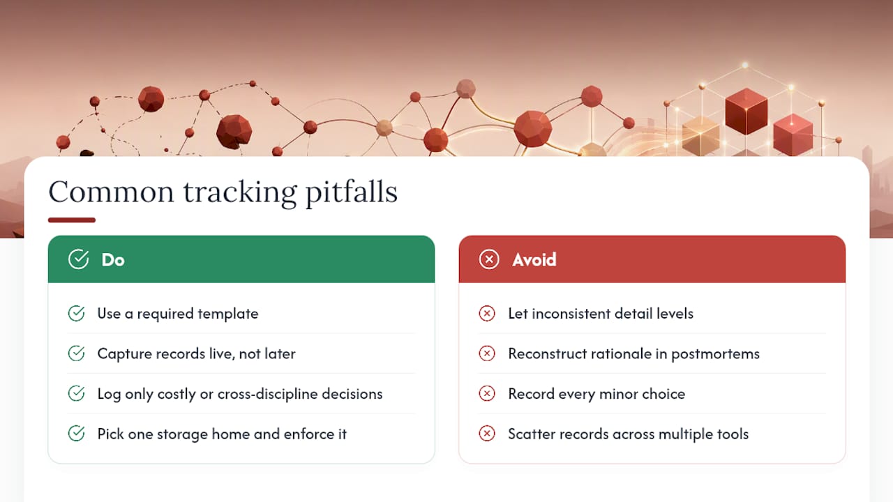 Common Pitfalls in Design Intent Tracking — overview diagram