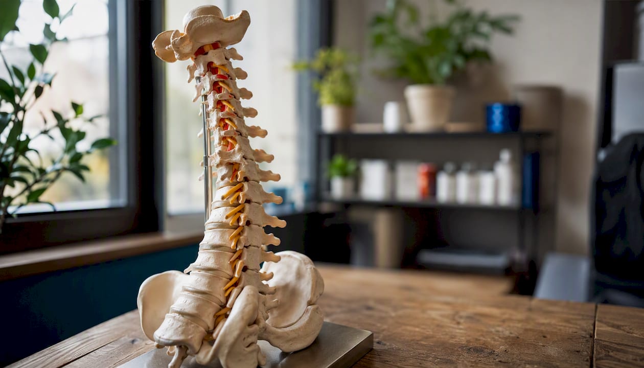 Anatomical model of human lumbar spine