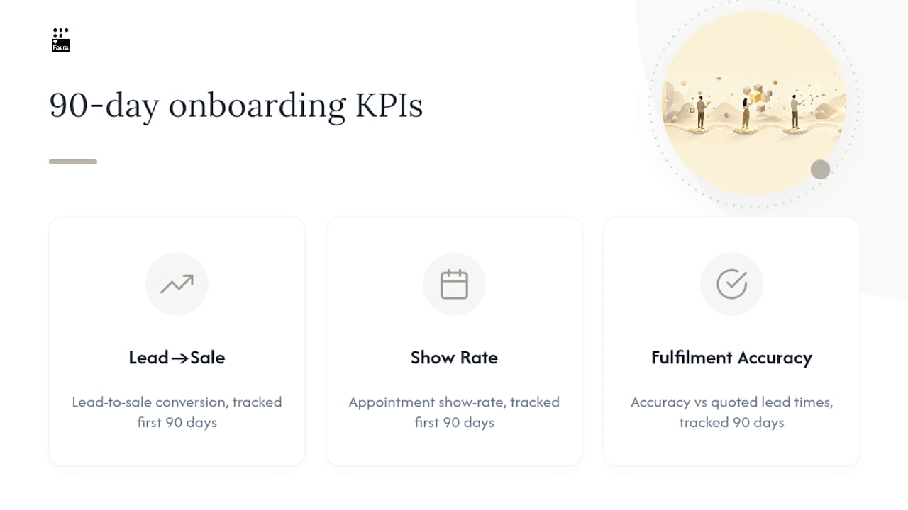 Infographic of lead handling and communication metrics