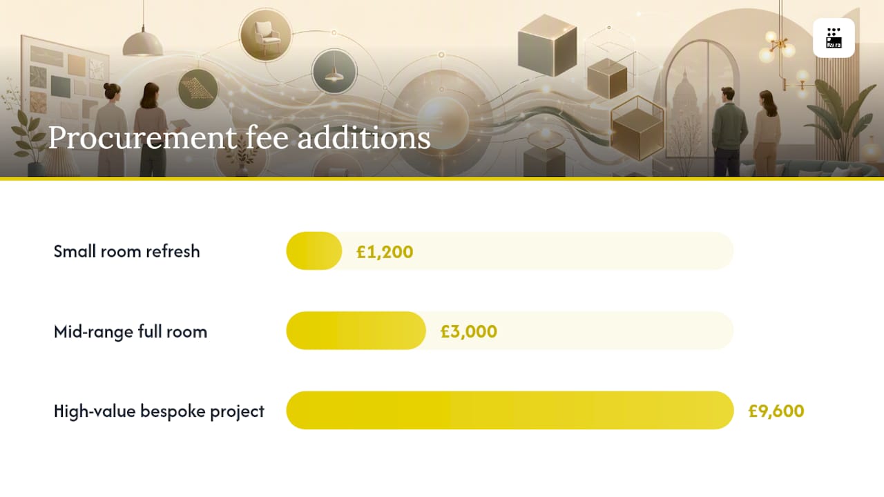 What procurement fees look like in real pounds — overview diagram