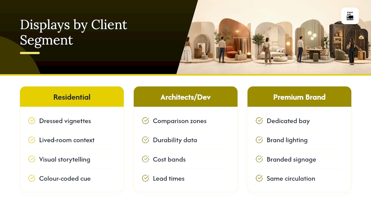 Customising displays for different client segments — overview diagram