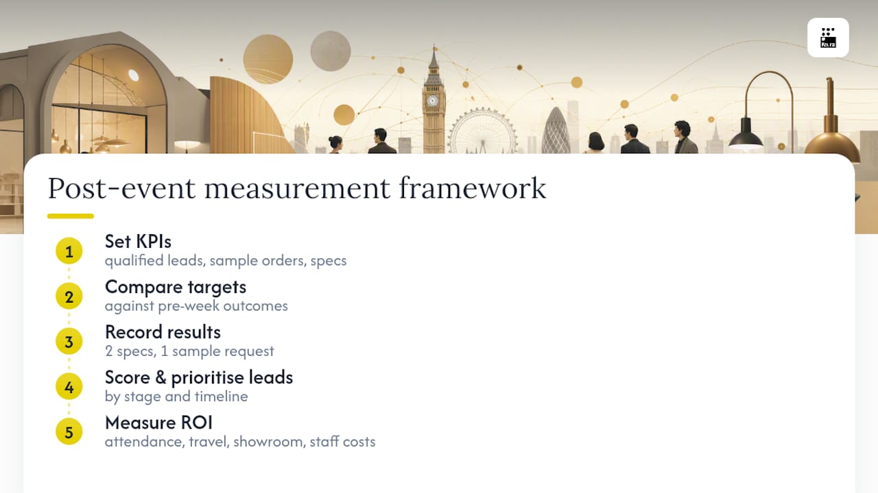 London Design Week ROI measurement framework