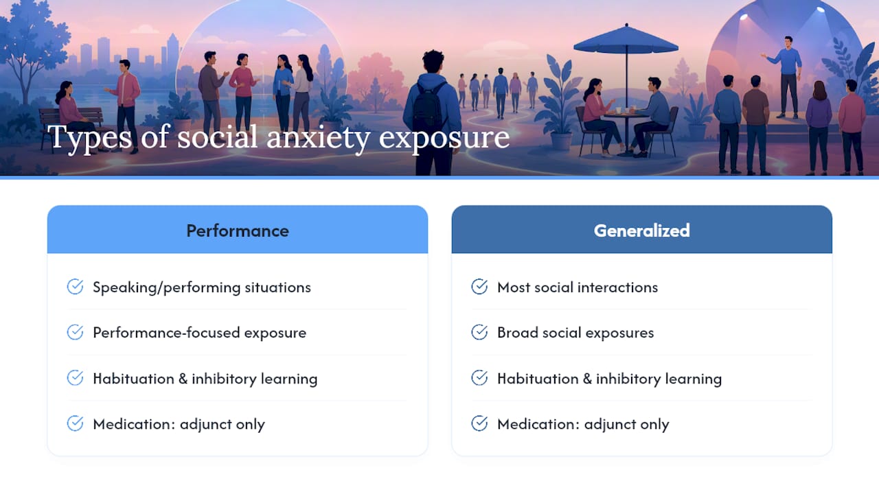 What Social Anxiety Exposures Are and Why They Work — overview diagram