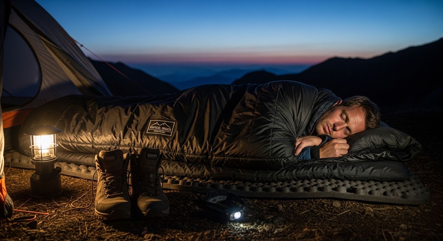 camp bedroll outdoor sleep