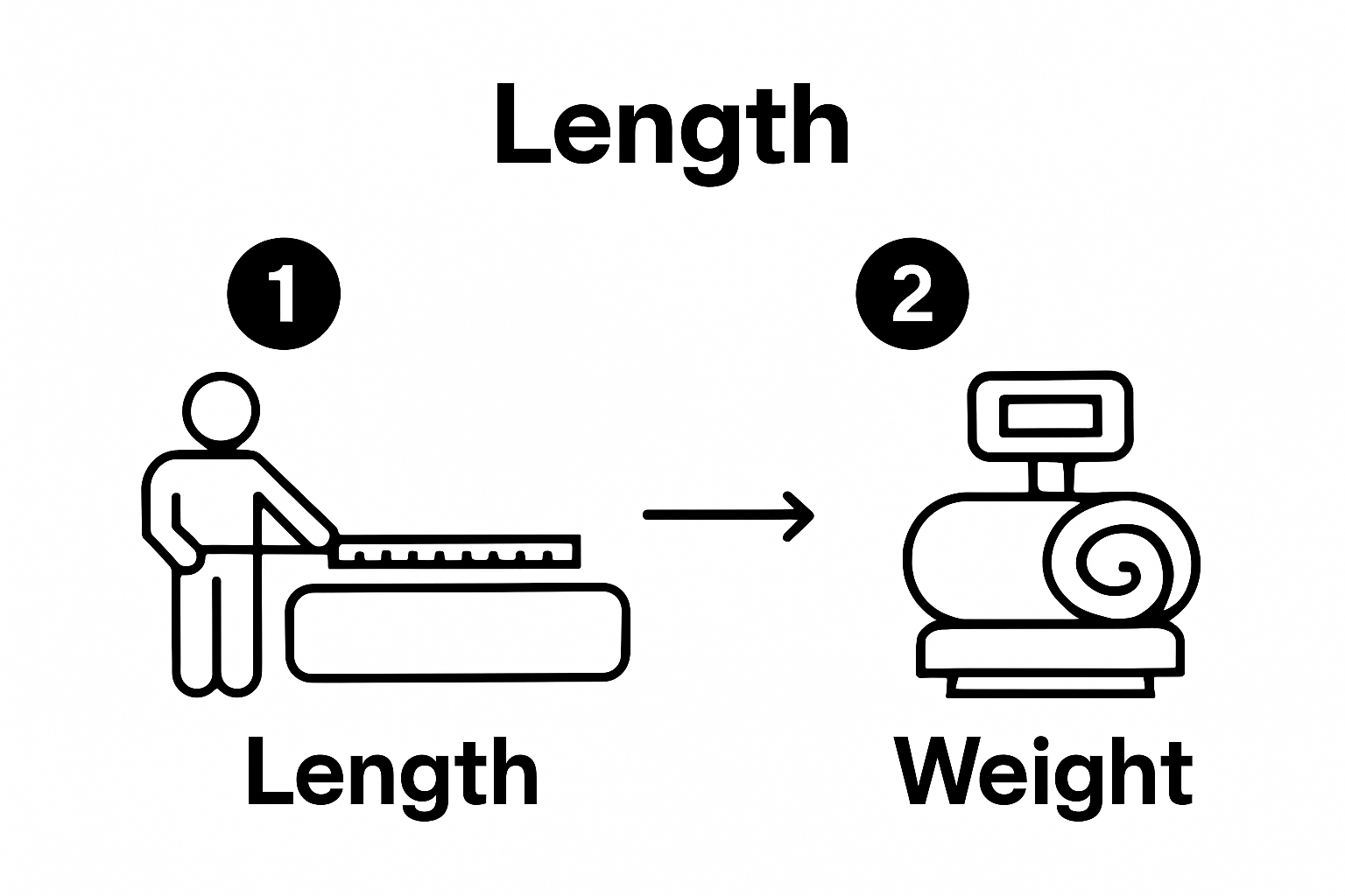 Infographic showing how to compare mattress size and weight for campers.