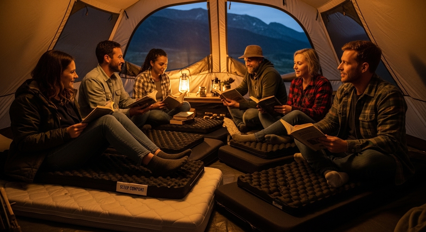 family memory foam camping
