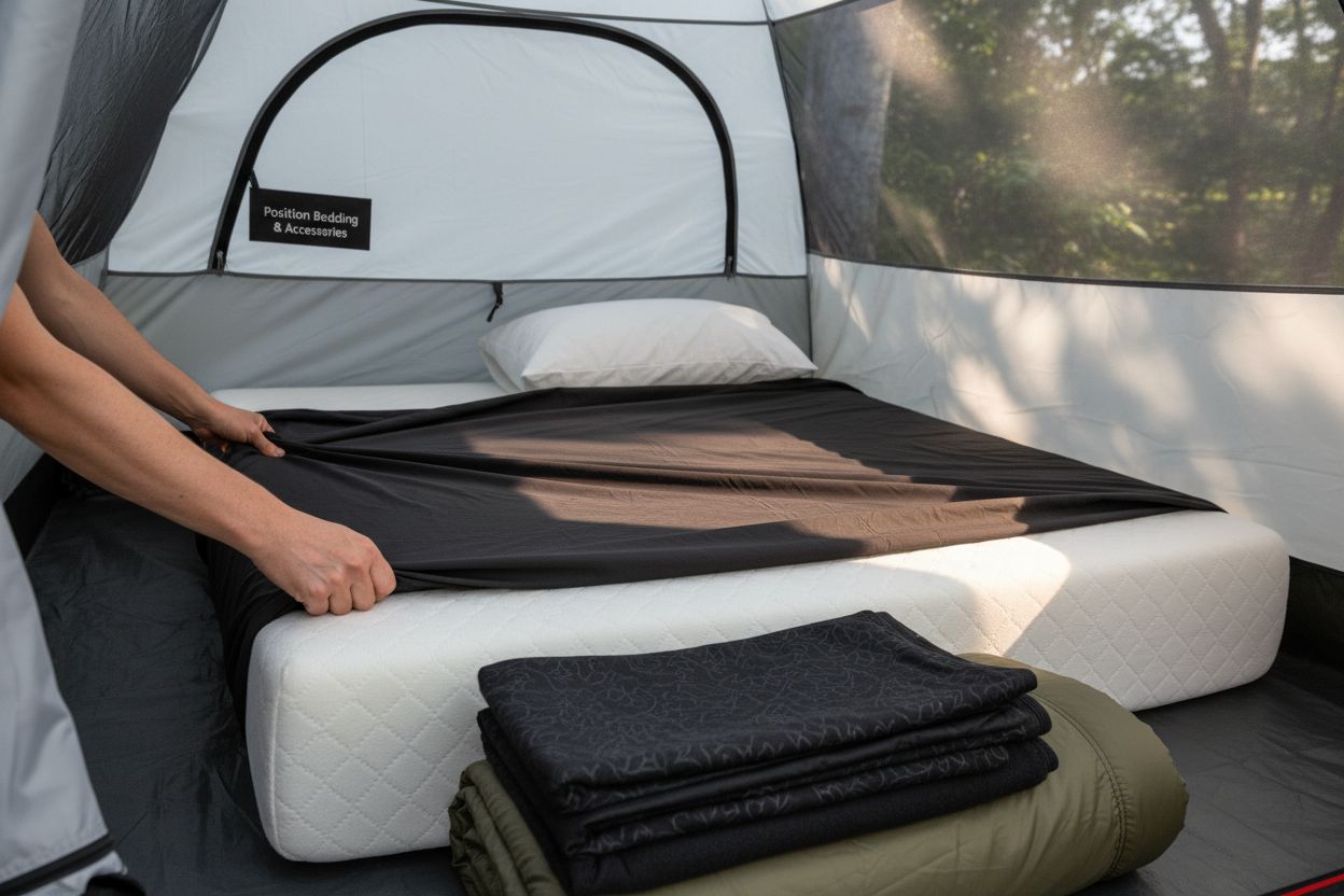 camp bedding memory foam