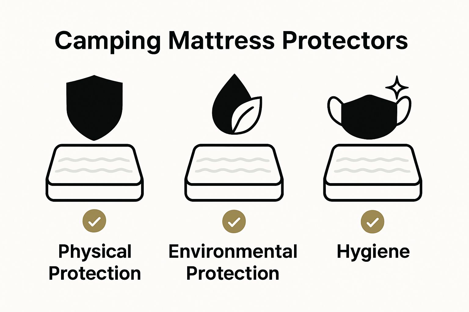 Three key benefits of camping mattress protectors: physical protection, environmental barrier, hygiene
