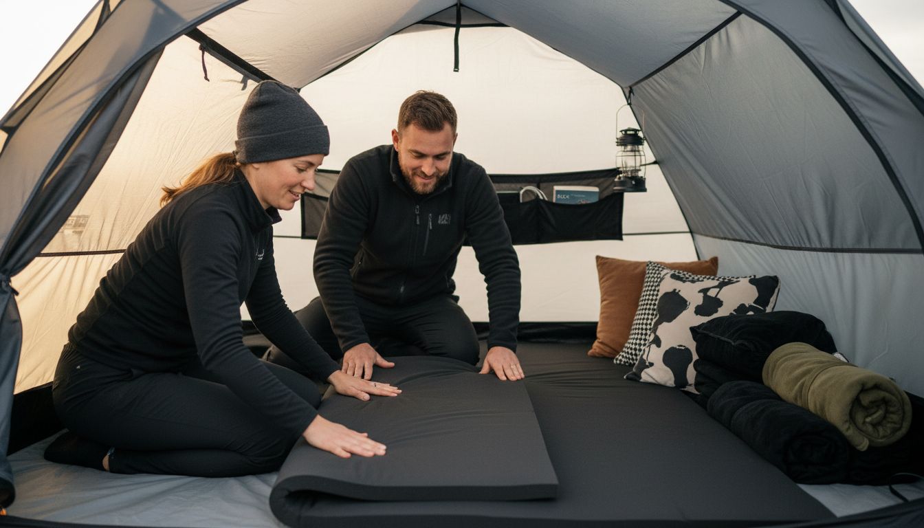 sleeping pad setup
