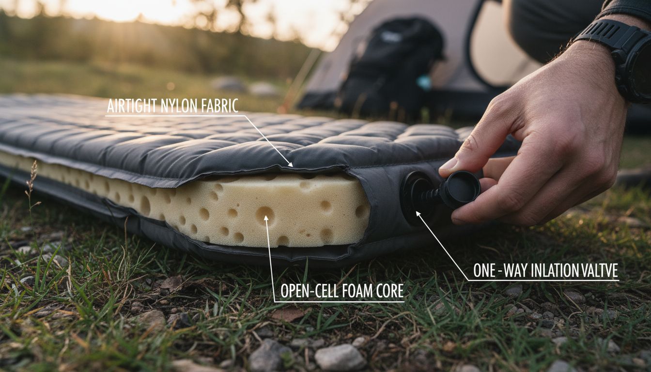 self inflating mattress structure