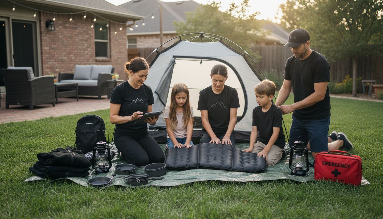 camping gear preparation