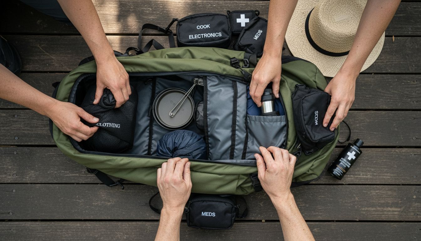 camping packing organization