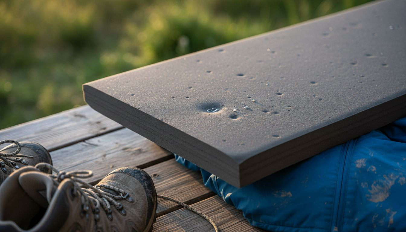 Close-up detailed view of outdoor foam