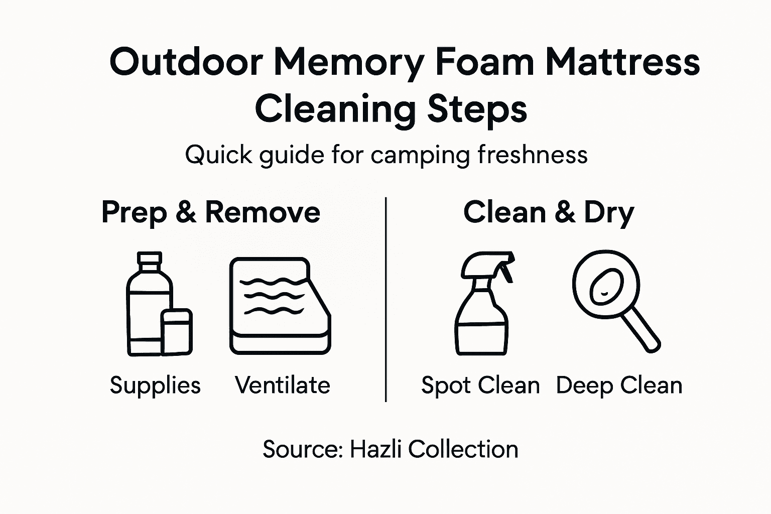 Infographic shows mattress cleaning steps overview