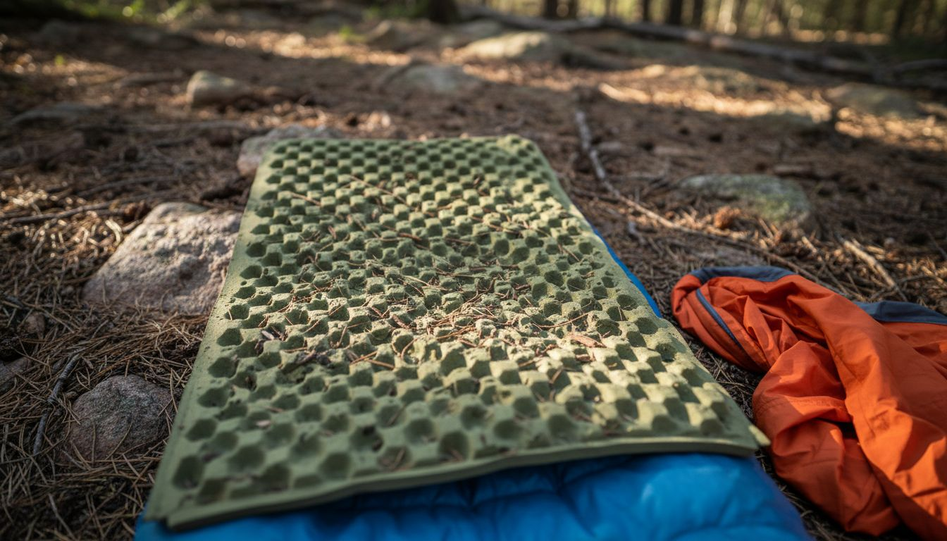 Open-cell foam pad with ground details