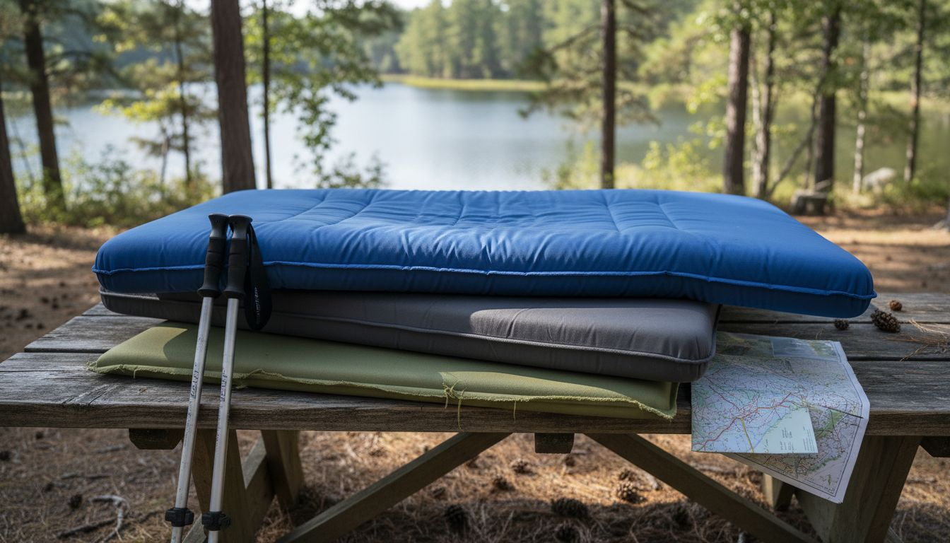 Different thicknesses of foam camping mattresses