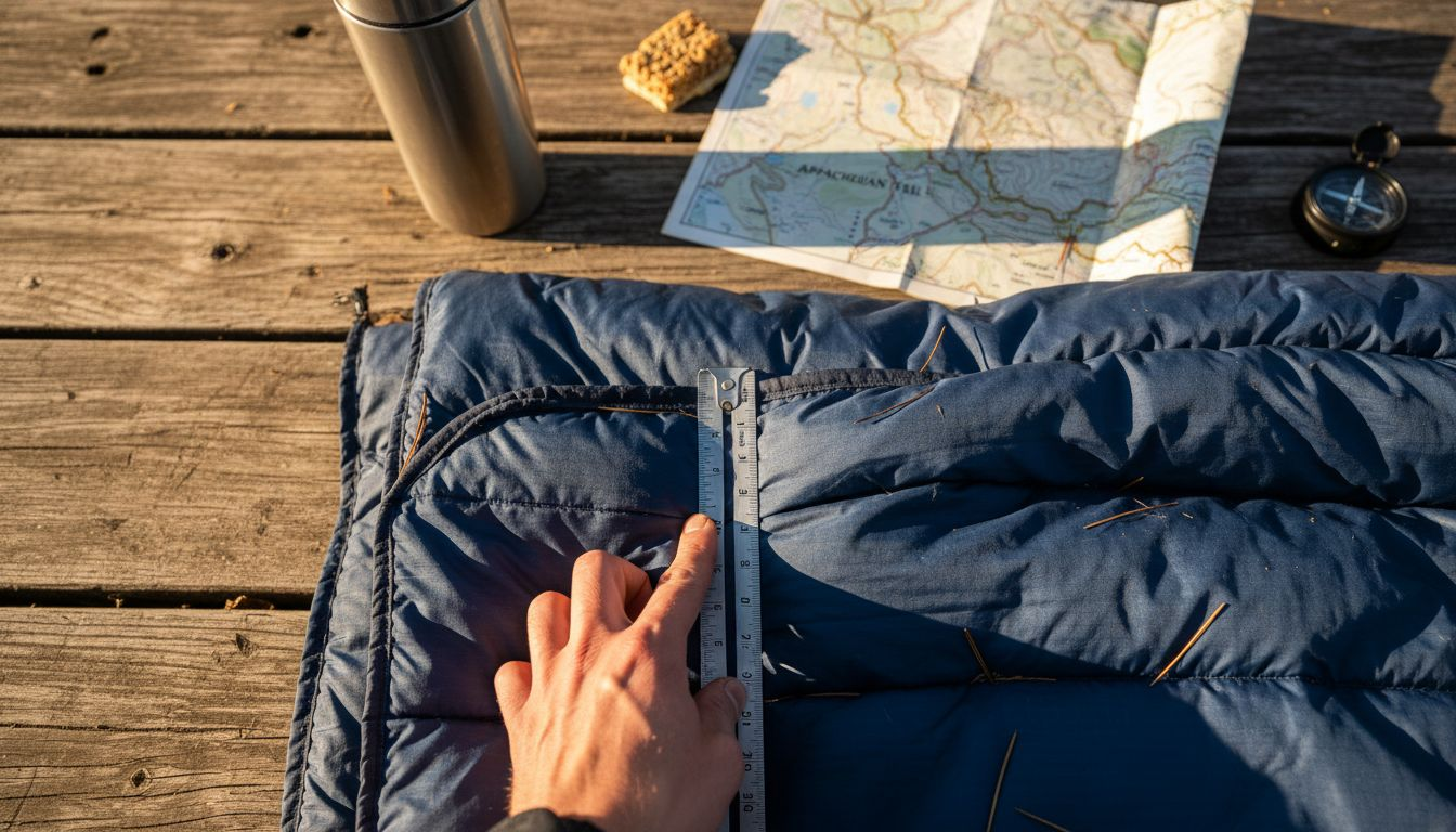 Loft measurement of down camping blanket