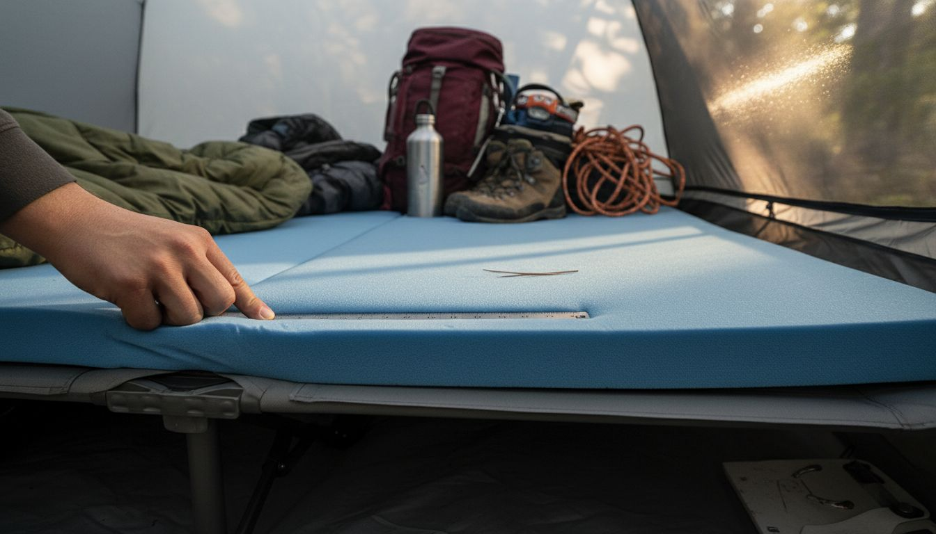 Measuring memory foam topper thickness camping