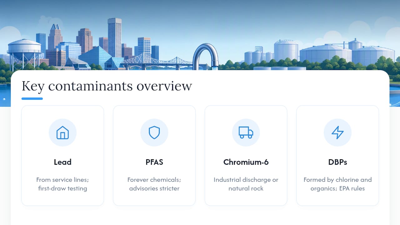 Key Baltimore tap water contaminants overview