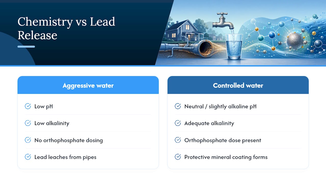 Water chemistry pathways affecting lead release