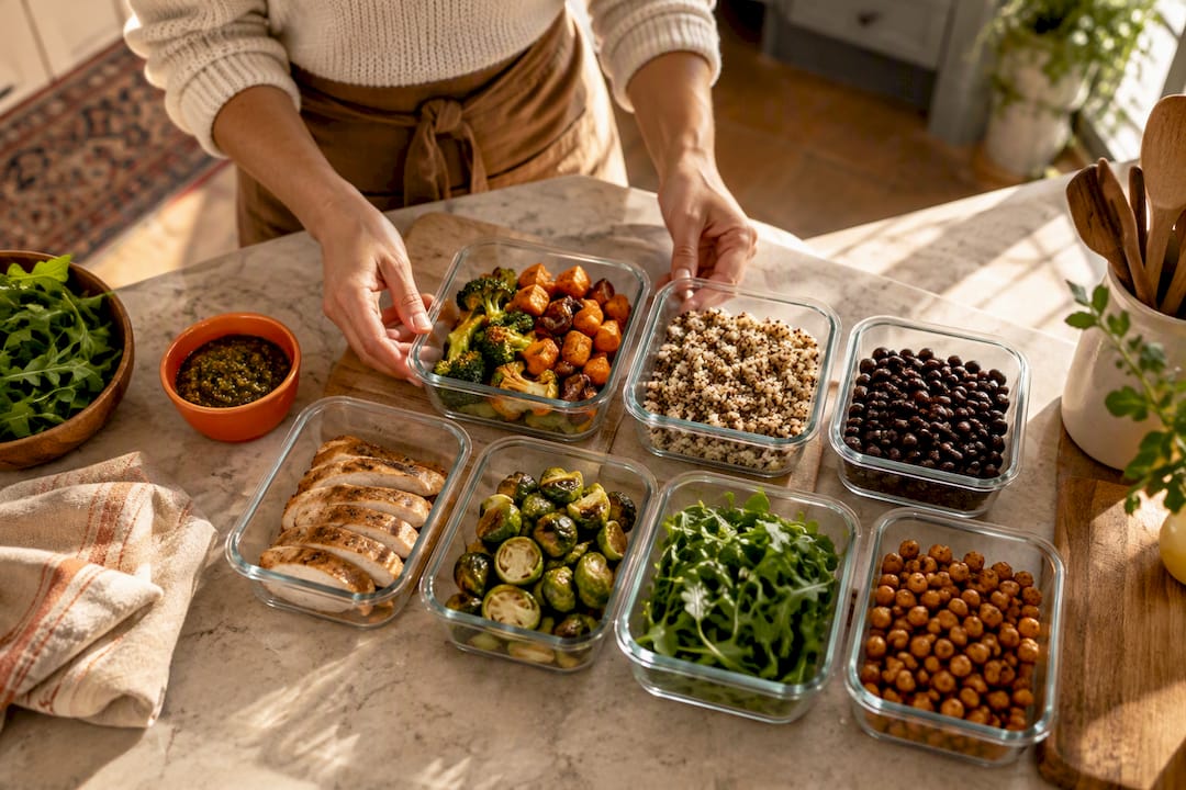 Seven dinners organized for weekly meal planning