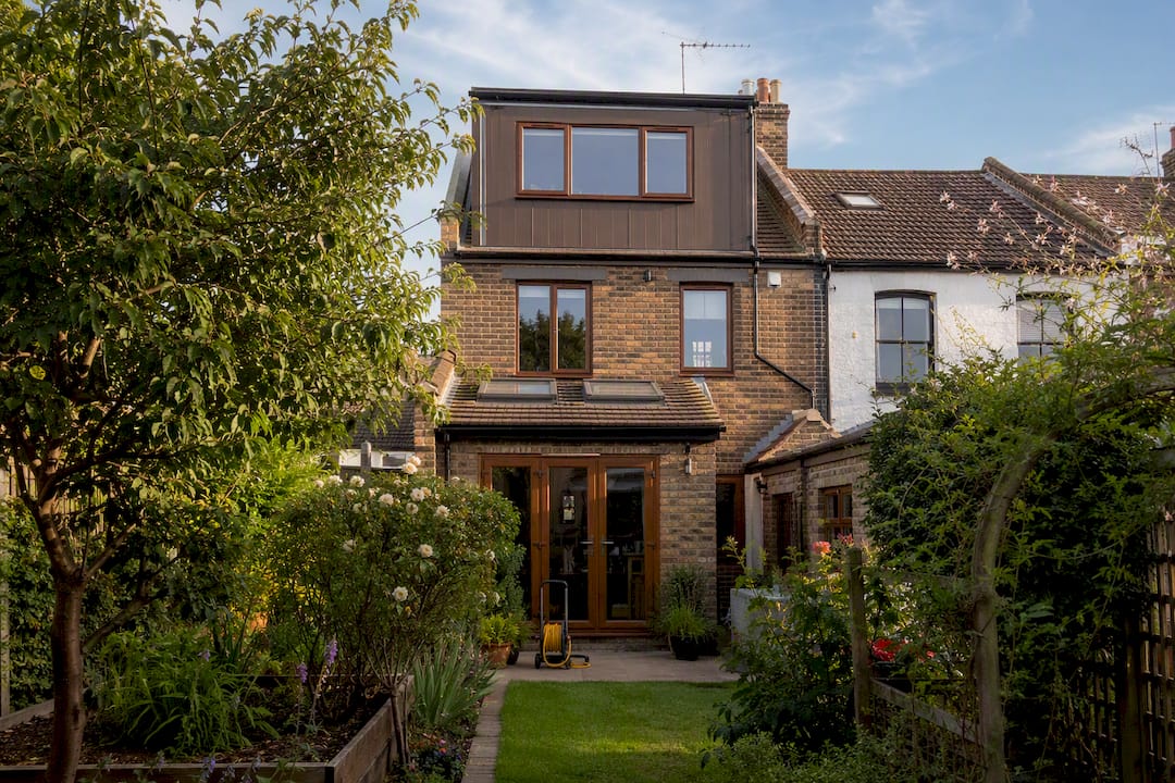 Rear dormer loft extension on London house