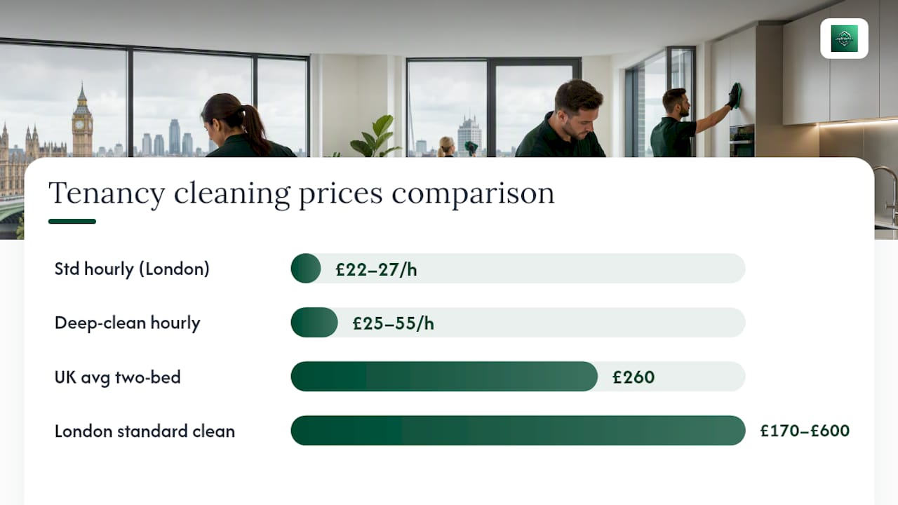 London tenancy cleaning price comparison