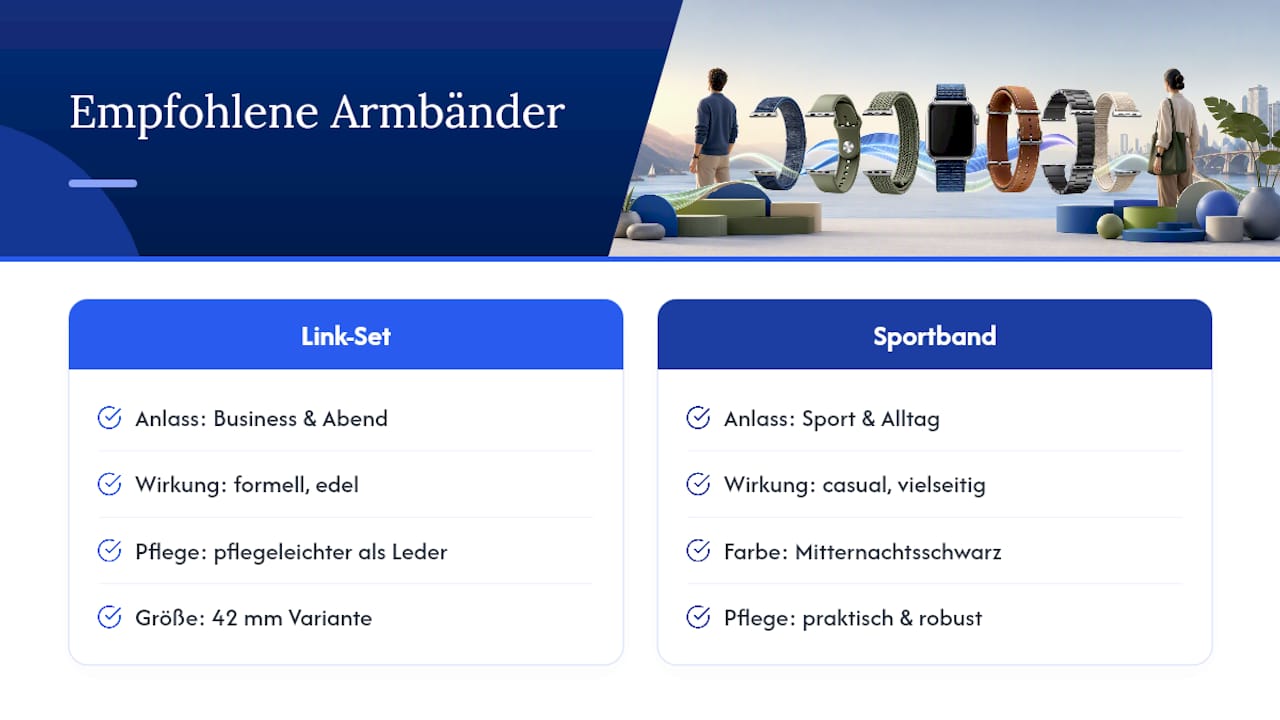 Wo findest du passende Armbänder für deine Kombinationen? — overview diagram