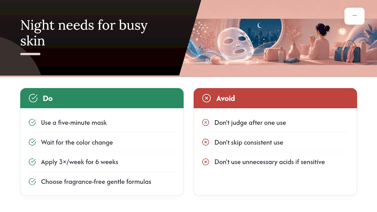 What Busy Skin Actually Needs at Night — overview diagram