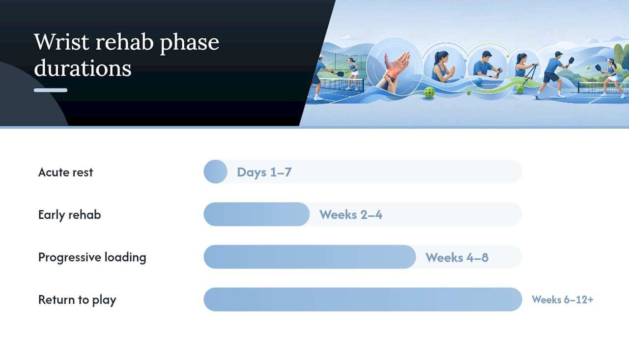 Pickleball wrist injury rehab phases timeline