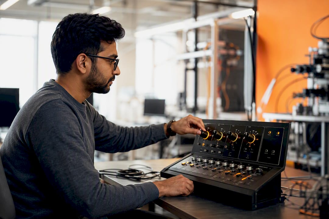 Hands tuning machine learning hardware