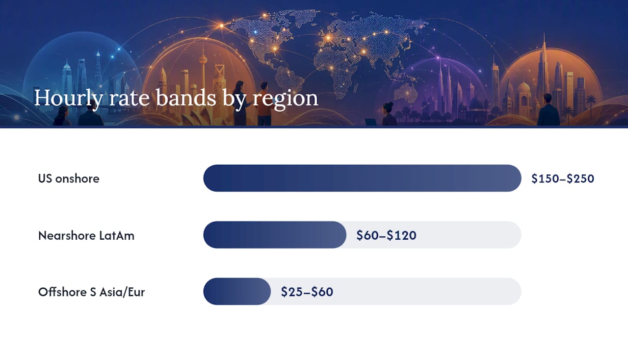 How Team Location and Hourly Rates Actually Change the Math — overview diagram
